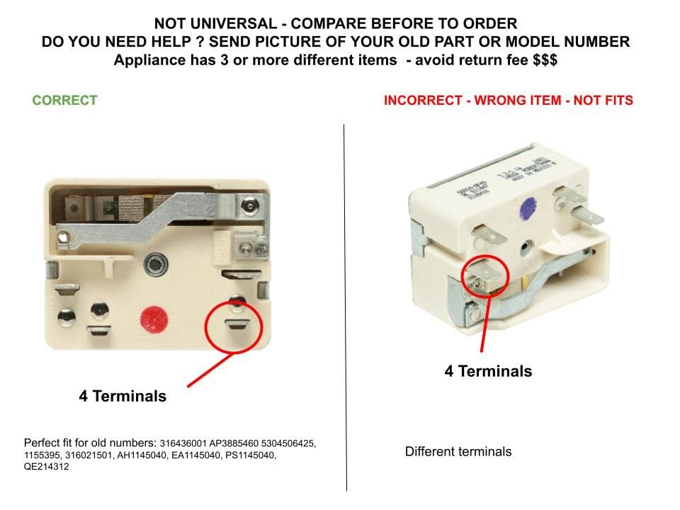 GLOB PRO SOLUTIONS AP3885460 PS1145040 EAP1145040 PD00000167 CKD2483 Range Infinite Switch 2" ½ Length Approx. Replacement for and Compatible with Frigidaire White Westinghouse Heavy Duty