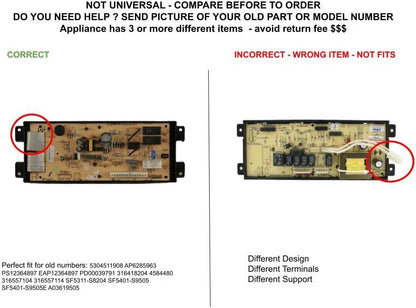 GLOB PRO SOLUTIONS SF5311-S8204 SF5401-S9505 SF5401-S9505E A03619505 CKD5661 Oven Control Board