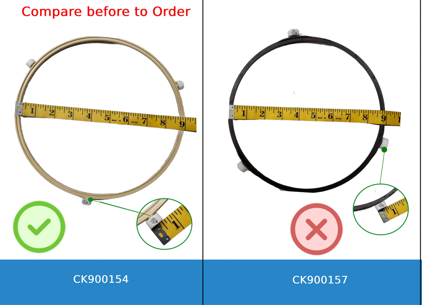 GlobPro PD00027496 PS951887 1084567 AP3671274 Microwave Guide Roller Assembly 9" ¼ Length Approx. Replacement for and Compatible with General Electric Heavy Duty