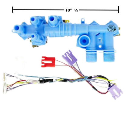 GlobPro W10128457, W10299737, W10323079 Washer Water Inlet Valve 6 coil - 10" ¼ length Approx. Replacement for and compatible with Whirlpool Kenmore Maytag Heavy DUTY