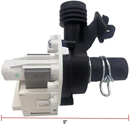 GLOB PRO SOLUTIONS 154580301 CKD1983 Diswasher Drain Pump Assembly 5" Lentgh Approx. Replacement for and compatible with Frigidaire Kenmore Heavy DUTY