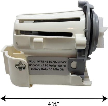 GlobPro W10321032 1876931 Washer Water Drain Pump 4 ½" Approx. Replacement for and compatible with Maytag Whirlpool KitchenAid W10321032 1876931 Heavy DUTY