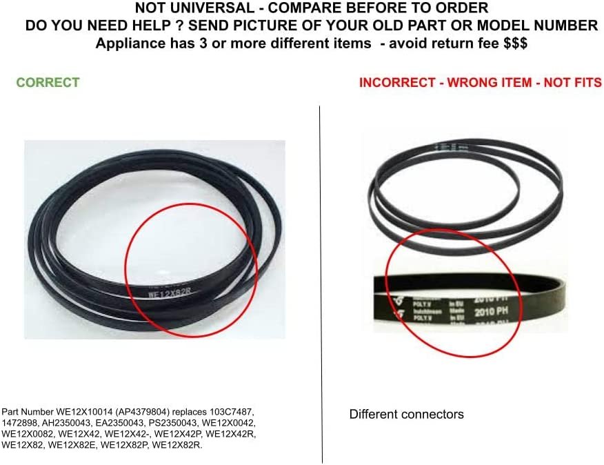 GLOB PRO SOLUTIONS AP4379804 EAP2350043 PS2350043 PD00000990 CKD3654 Drive Belt