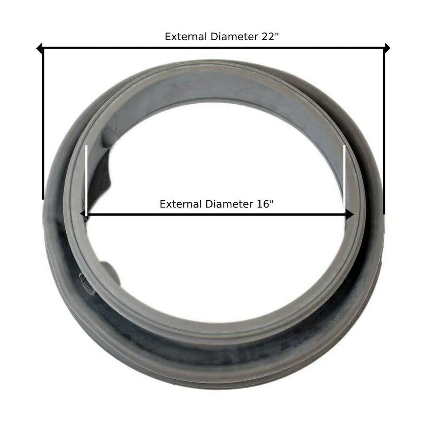 GlobPro W10474367-W10900506 Washer Door Boot Seal Diameter 22" Approx. Replac...