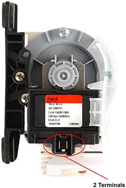 GLOB PRO SOLUTIONS 134051300 CKD2330 Washer Drain Pump 5" ½ Length Approx. Replacement for and compatible with Frigidaire Heavy DUTY