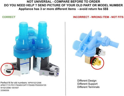 GLOB PRO SOLUTIONS W10212596 1551647 CKD5814 Water Inlet Valve