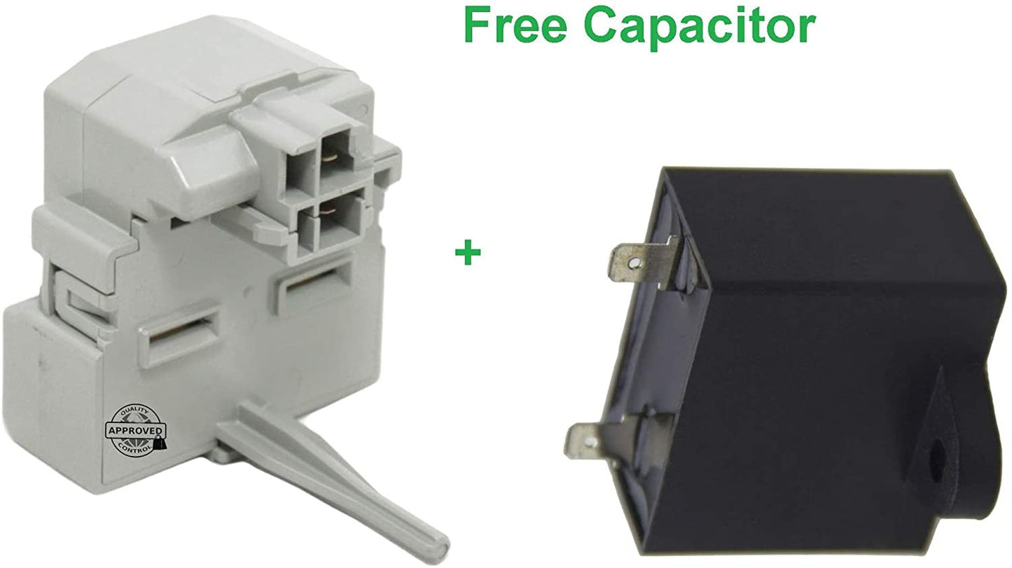 GlobPro WPW10662129 KIT Relay and Capacitor For Refrigerator and Compressor Compatible with Kenmore and more 2319792+WPW10662129 Start device and capacitor WPW10662129 Heavy DUTY