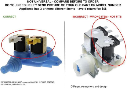 GLOB PRO SOLUTIONS 8540043 1179987 8540751 WP8540751VP CKD3934 Water Inlet Valve
