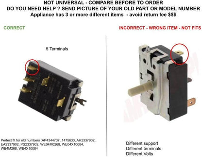 GLOB PRO SOLUTIONS AP4344737 PS2337902 EAP2337902 PD00033239 CKD3192 Temperature Sensor Switch