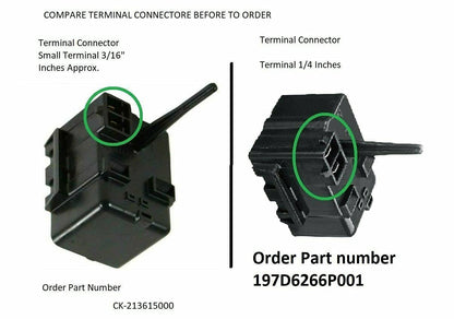 GLOB PRO SOLUTIONS CK213615000 Fits Embraco Compressor Start Relay 213615000 3/16 Connector Compatible with Heavy Duty