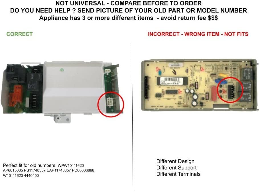 GLOB PRO SOLUTIONS AP6015085 PS11748357 EAP11748357 PD00006866 CKD5887 Main Control Board