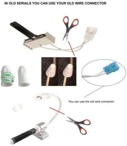 GLOB PRO SOLUTIONS CK900303-KIT CKD3247 Gas Dryer 279311 Ignitor, 279834 Gas Coils 338906 Flame Sensor