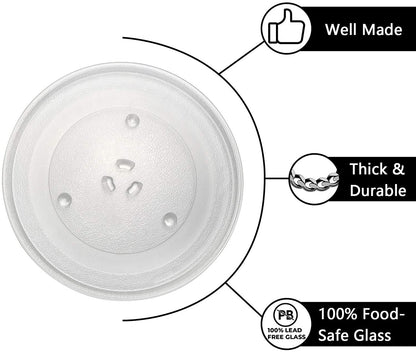 11.25" WB49X10097 Glass Turntable Plate Microwave Replacement Part Replaces AP3188581 PS651544 947207 WB39X0078 WB39X78 WB49X10034 EAP651544, 11-1/4 Inch Microwaves Tray for GE SAMSUNG Hotpoint New