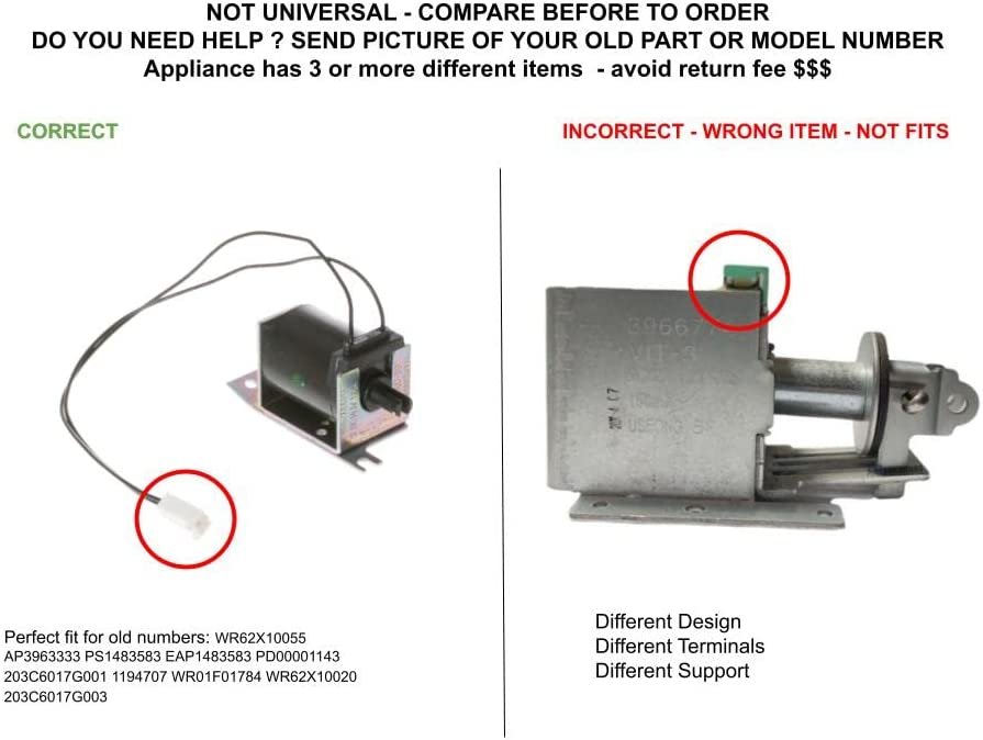 GLOB PRO SOLUTIONS 203C6017G001 1194707 WR01F01784 WR62X10020 CKD5923 Ice Dispenser Solenoid