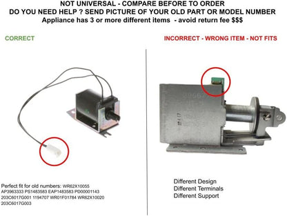 GLOB PRO SOLUTIONS 203C6017G001 1194707 WR01F01784 WR62X10020 CKD5923 Ice Dispenser Solenoid