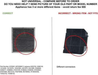 GLOB PRO SOLUTIONS 4378581 CKD3689 Charcoal Filter