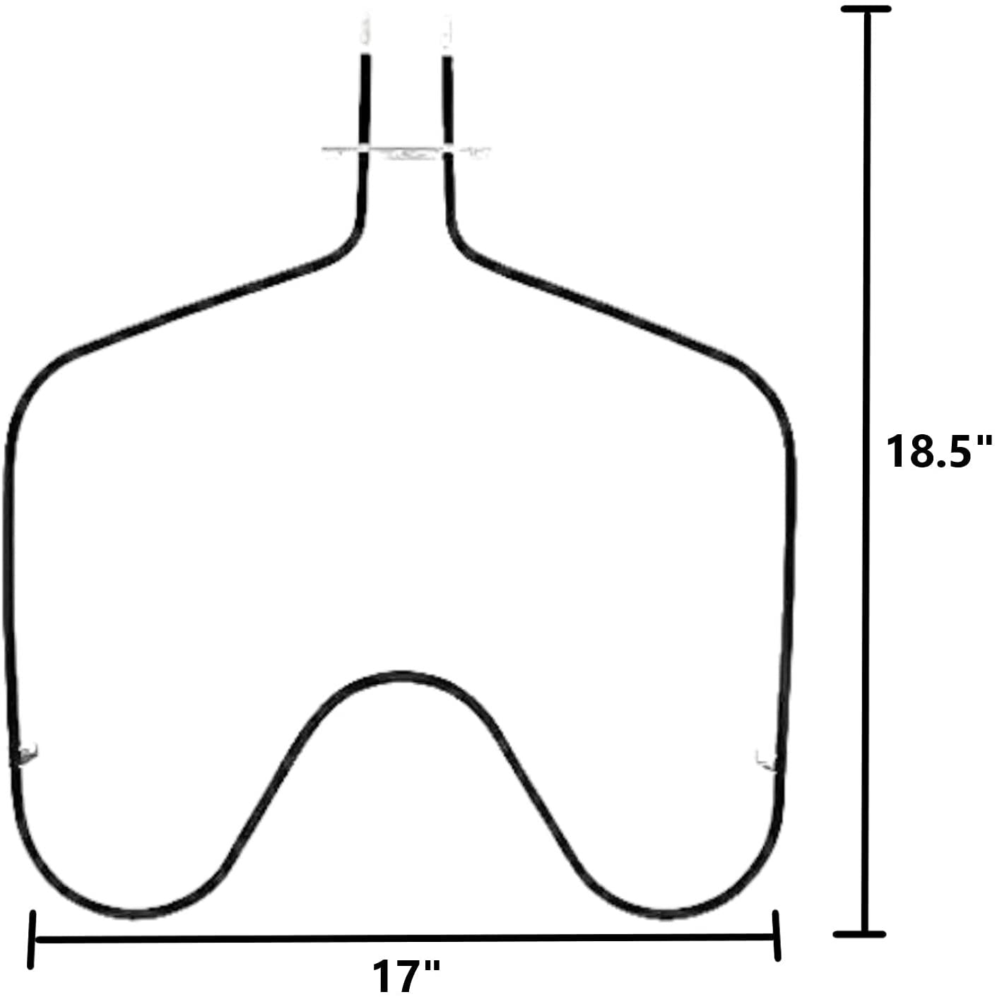 GlobPro 660576 661170 14210047 308180BULK Electric Range Oven Bake Element 17" length Approx. Replacement for and compatible with Whirlpool KitchenAid Roper Kenmore Heavy DUTY