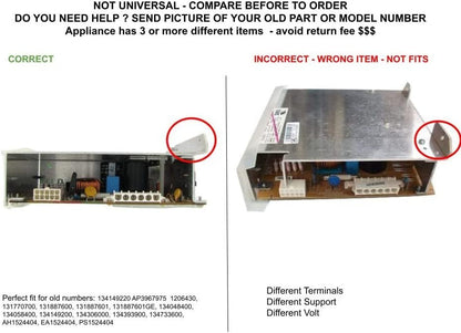 GLOB PRO SOLUTIONS AP3967975 PS1524404 EAP1524404 PD00000194 CKD2609 Washer Speed Controller Assembly 7" ¼ Length Approx. Replacement for and compatible with Frigidaire Kenmore / Sears Electrolux White Westinghouse Heavy DUTY