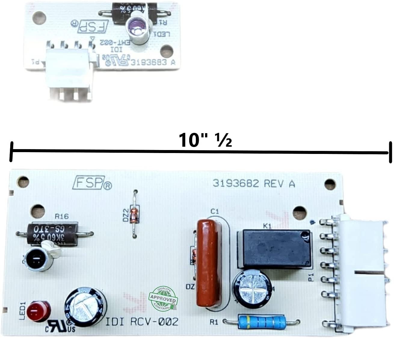 GlobPro PD00007393 EAP10064583 AP5956767 PS10064583 Fridge Control Board Kit 10" ½ length Approx. Replacement for and compatible with KitchenAid Whirlpool Kenmore Maytag Heavy DUTY