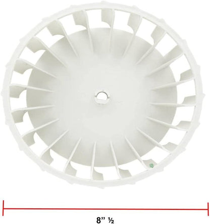 GLOB PRO SOLUTIONS 31001317 4959841 CKD2625 CKD2623 Dryer Blower Wheel 8" ½ Length Approx. Replacement for and compatible with Maytag Admiral Jenn-Air Amana Heavy DUTY