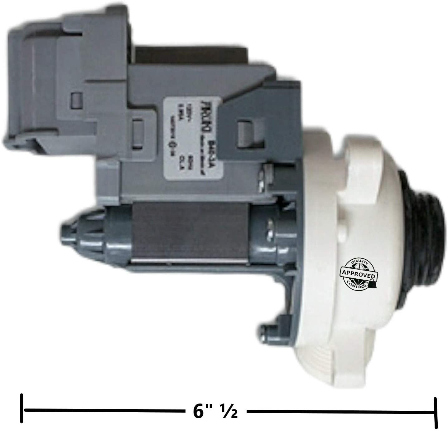 GlobPro W10276397 WPW10276397VP 1874334 Washer Water Drain Pump 6" ½ length Approx. Replacement for and compatible with Kenmore Whirlpool Maytag Amana Heavy DUTY