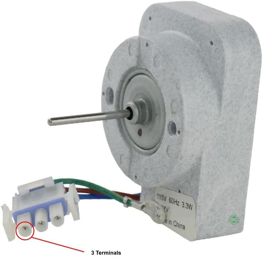 GLOB PRO SOLUTIONS WR60X10138 WR60X10141 WR60X10346 WR60X23584 CKD1886 Refrigerator Evaporator Fan Motor 3" ¼ Length Approx. Replacement for and compatible with GE Hotpoint Americana Heavy DUTY