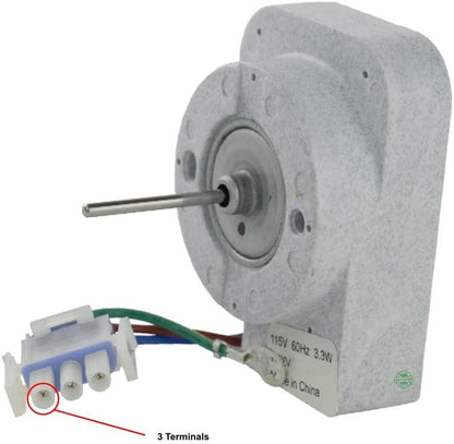 GLOB PRO SOLUTIONS WR60X10138 WR60X10141 WR60X10346 WR60X23584 CKD1886 Refrigerator Evaporator Fan Motor 3" ¼ Length Approx. Replacement for and compatible with GE Hotpoint Americana Heavy DUTY