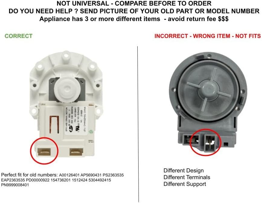 GLOB PRO SOLUTIONS A00126401 CKD5655 Drain Pump Assembly