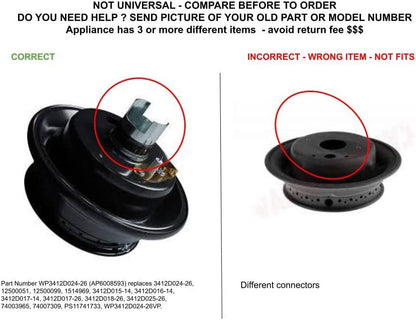 GLOB PRO SOLUTIONS AP6008593 PS11741733 EAP11741733 PD00003456 CKD3666 Surface Burner Assembly