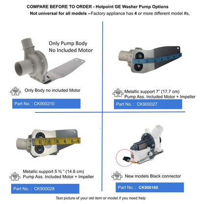 2-3 Days Delivery-Hotpint RCA  Washer Drain Pump Assembly wh23X10030