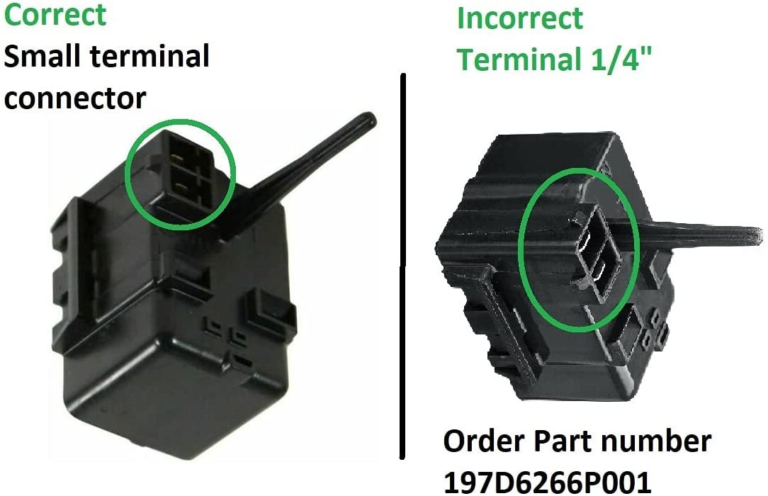 GLOB PRO SOLUTIONS 5SP14A319NFD 319NFBYY CKD5947 Refrigerator Compressor Relay Start Device W11285096, 2319794, FREE Capacitor WPW10662129