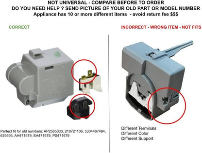 GLOB PRO SOLUTIONS 218721106 639593 5304407494 CKD2834 Relay & Overload Kit compatible with Frigidaire, Gibson, Kenmore