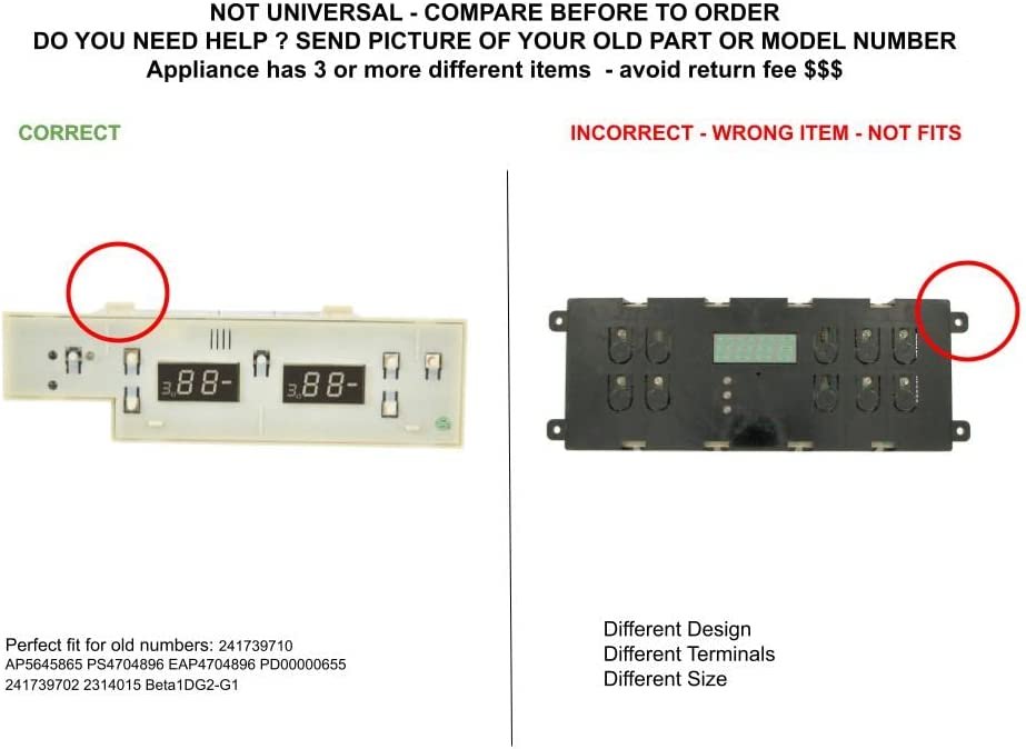 GLOB PRO SOLUTIONS AP5645865 PS4704896 EAP4704896 PD00000655 CKD5997 Control Board Switch Terminal