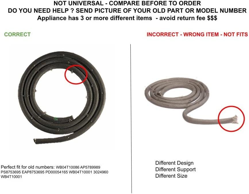 GLOB PRO SOLUTIONS AP5789989 PS8753695 EAP8753695 PD00054165 CKD5481 Oven Door Gasket