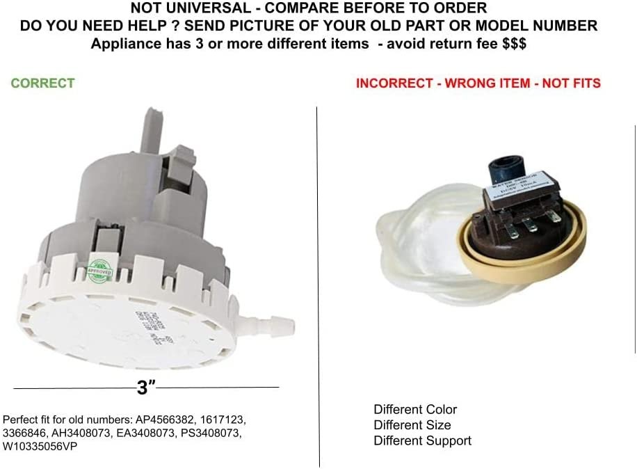 GLOB PRO SOLUTIONS AP4566382 PS3408073 EAP3408073 PD00003413 CKD3515 Pressure Switch