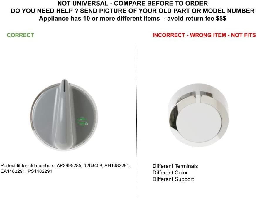 GLOB PRO SOLUTIONS 1264408 CKD2748 Selector Knob compatible with GE,