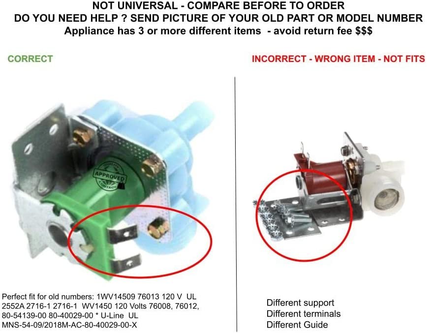 GLOB PRO SOLUTIONS WV1450 CKD5311 Water Inlet Valve