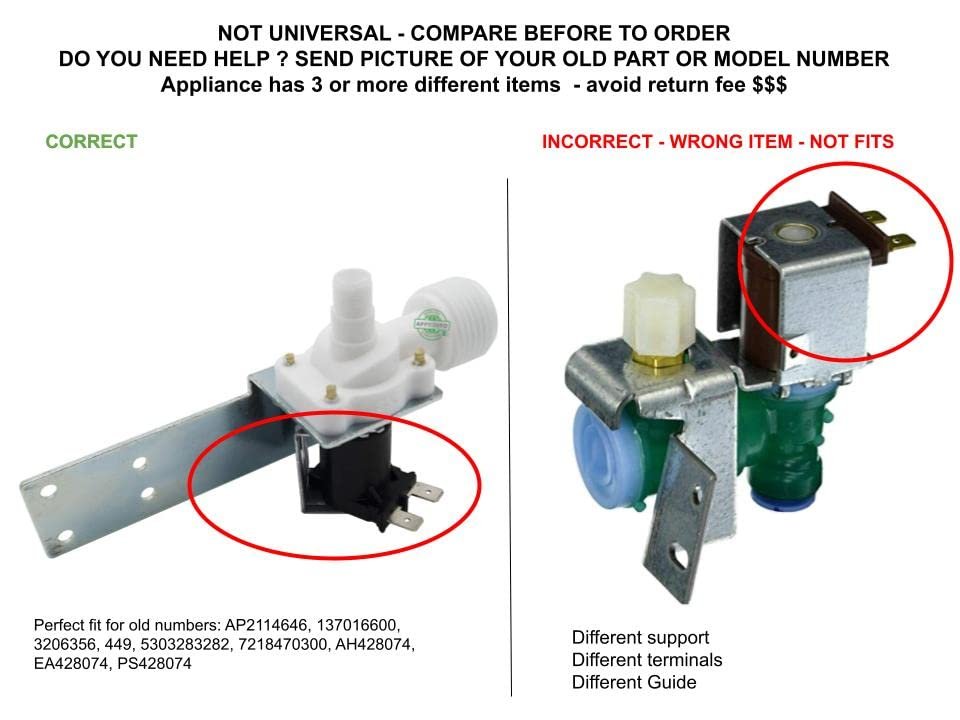 GLOB PRO SOLUTIONS AP2114646 PS428074 EAP428074 PD00030958 CKD4138 Water Valve