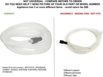 GLOB PRO SOLUTIONS W10883343 WP3385556 CKD3304 Drain Hose Extension