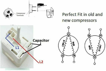 5SP15N314LFM / 2225929 Starter PTC with 2169373 12 uf capacitor