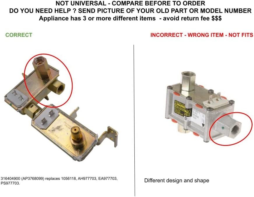 GLOB PRO SOLUTIONS 316404900 CKD3140 Dual Oven Safety Valve