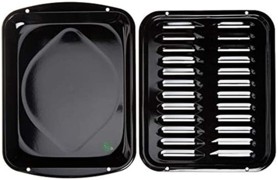 GLOB PRO SOLUTIONS 241678 252837 258171 258172 CKD1301 Range Broiler Pan Set 12" ½ length Approx. Replacement for and compatible with Maytag Amana KitchenAid Whirlpool Heavy DUTY