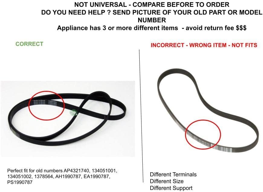 GLOB PRO SOLUTIONS AP4321740 PS1990787 PD00000535 CKD2904 Drive Belt compatible with Crosley, Electrolux, Frigidaire Kenmore
