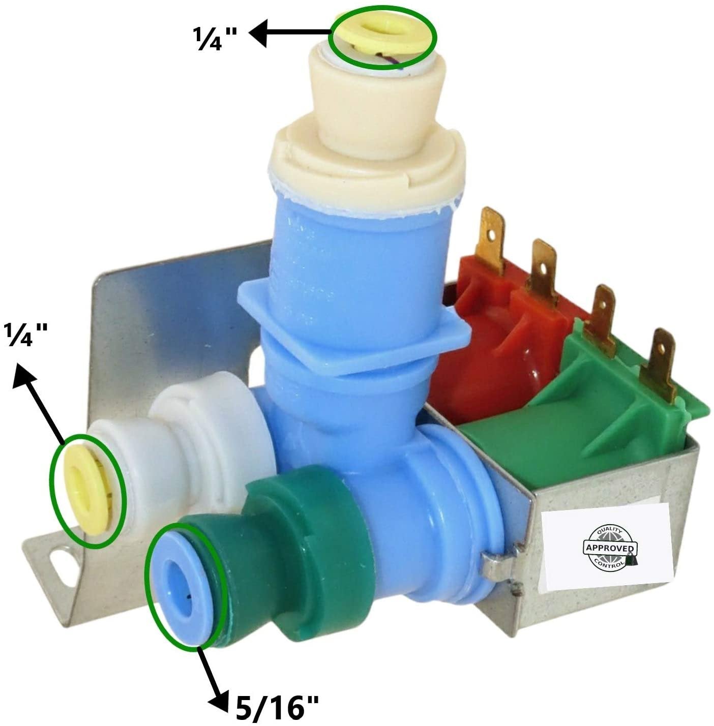 GlobPro PD00002943 PS3497634 EAP3497634 AP5263471 Fird Water Inlet Valve 2 Coils - 4" ¼ length Approx. Replacement for and compatible with Whirlpool KitchenAid Kenmore Maytag Heavy DUTY