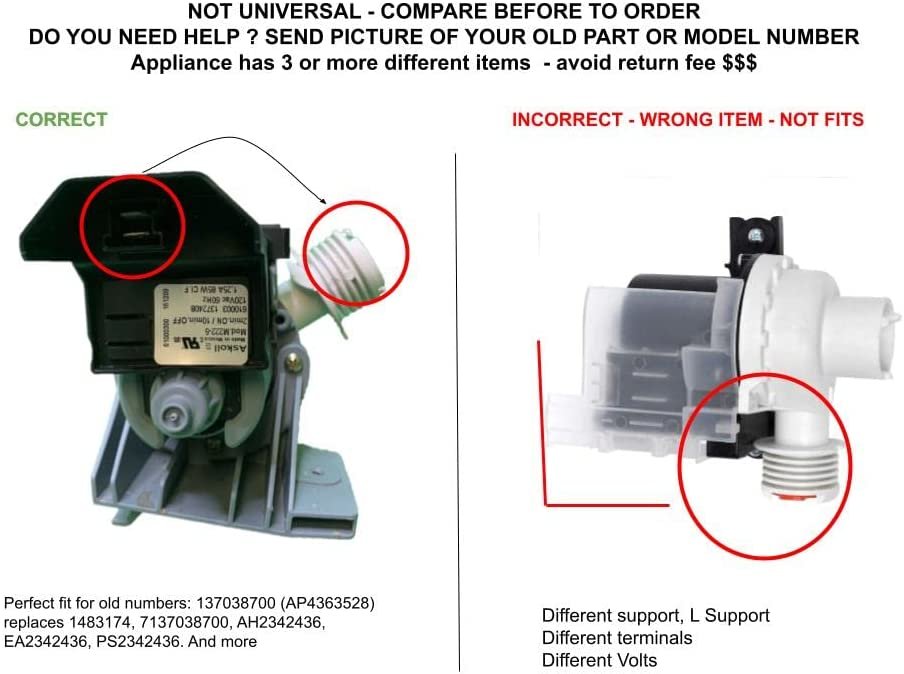 GLOB PRO SOLUTIONS 610023 1370387 1483174 7137038700 CKD5469 Drain Pump