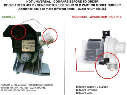 GLOB PRO SOLUTIONS 610023 1370387 1483174 7137038700 CKD5469 Drain Pump