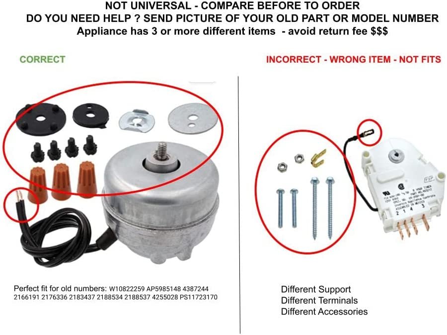 GLOB PRO SOLUTIONS 2166191 4255028 2176336 2183437 2188534 CKD4321 Condenser Fan Motor Kit