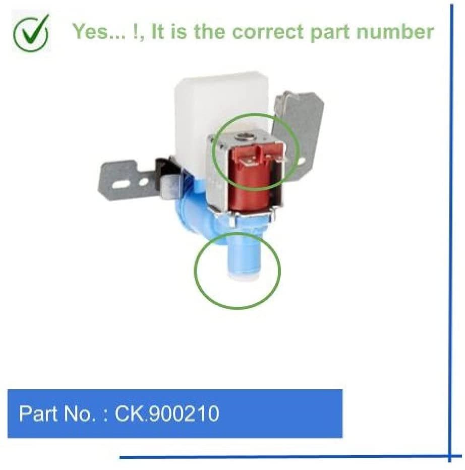 GlobPro WR57X0095 WR57X0096 WR57X0102 WR57X0110 Fridge Water Inlet Valve Only1 Coil ¼"inches hose Replacement for and compatible with GE Kenmore Heavy DUTY