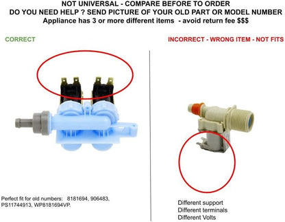 GLOB PRO SOLUTIONS 8181694 Washer Water Inlet Valve Heavy DUTY