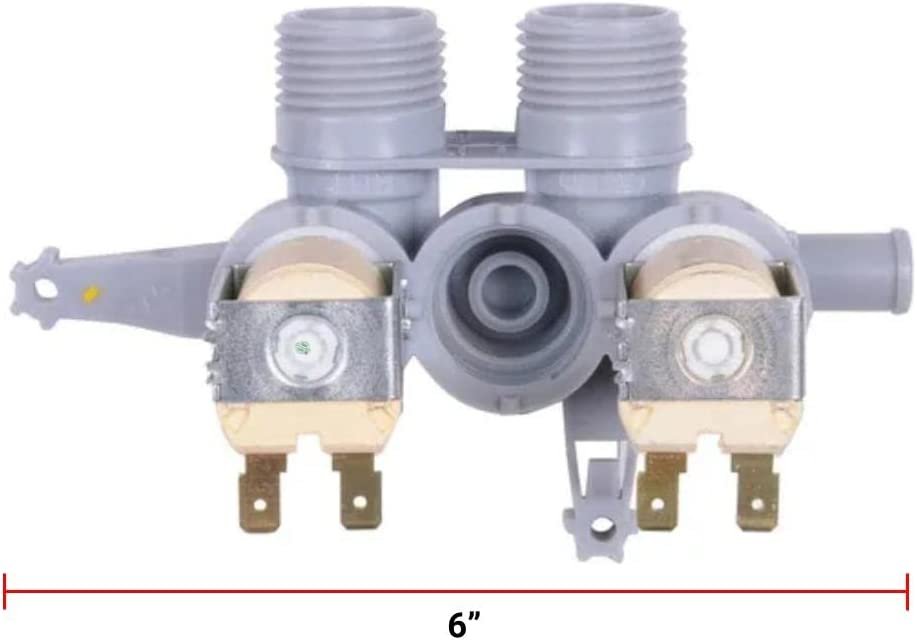 GLOB PRO SOLUTIONS 1475767 CKD2500 Washer Water Inlet Valve 6" Length Approx. Replacement for and compatible with General Electric Heavy DUTY